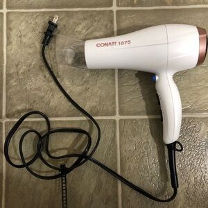 Used Ceramic Conair 1875 White Hair Dryer